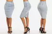 Women's Junior High-Waist Denim Pencil Skirt - Second Medium