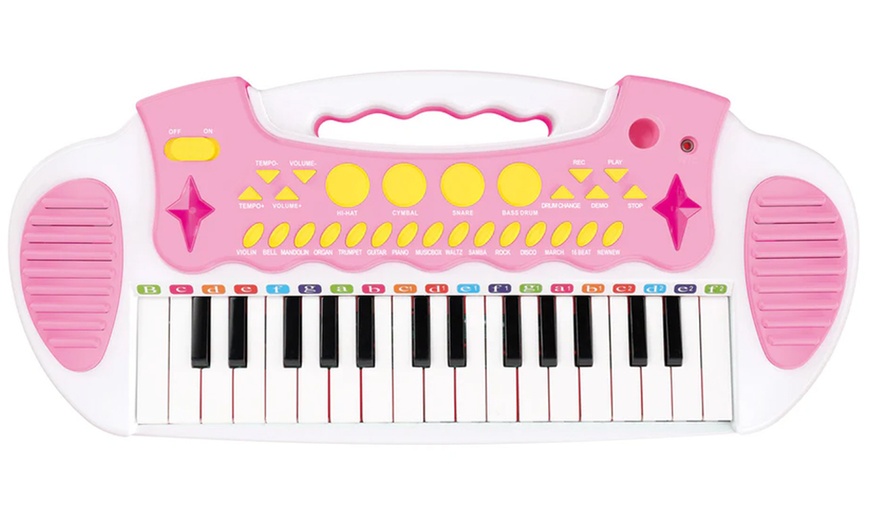 Image 3: Children's Electronic Keyboard with Stand & Mic