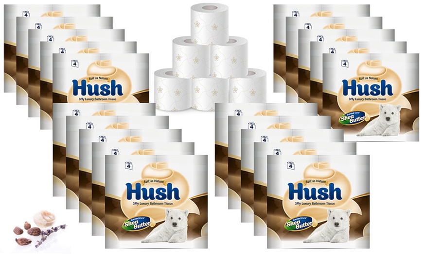 Image 6: 40 or 80 Rolls of Hush Shea Butter Three-Ply Toilet Paper