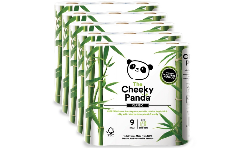 Image 5: 45 Rolls of The Cheeky Panda Three-Ply Classic White Toilet Tissue