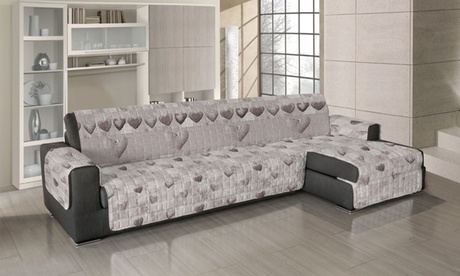 Copridivano angolare universale Made In Italy per divani con penisola disponibile in 3 fantasie, 3 misure e 4 colori