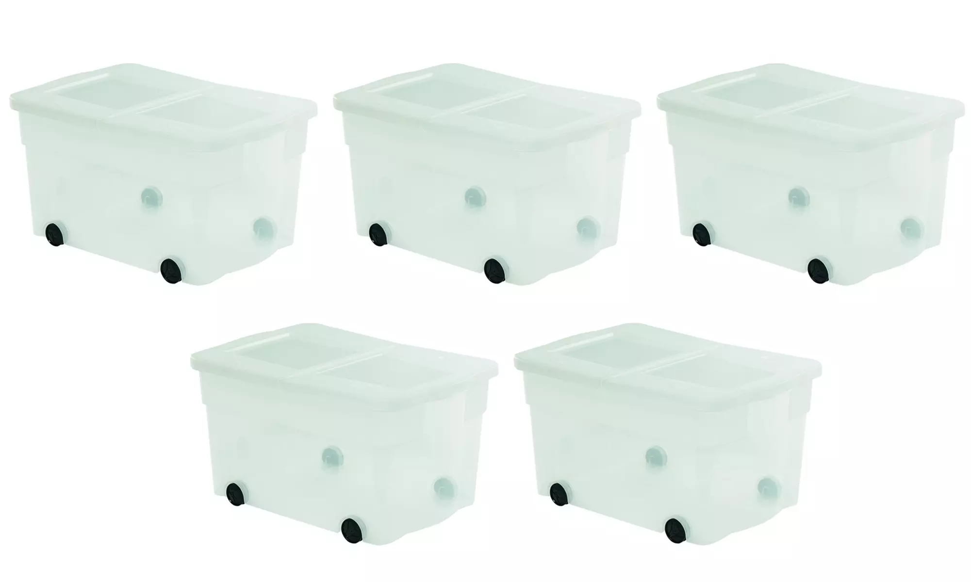One, Three or Five Curver 45L Multiboxx Storage Boxes on Wheels - Image 3