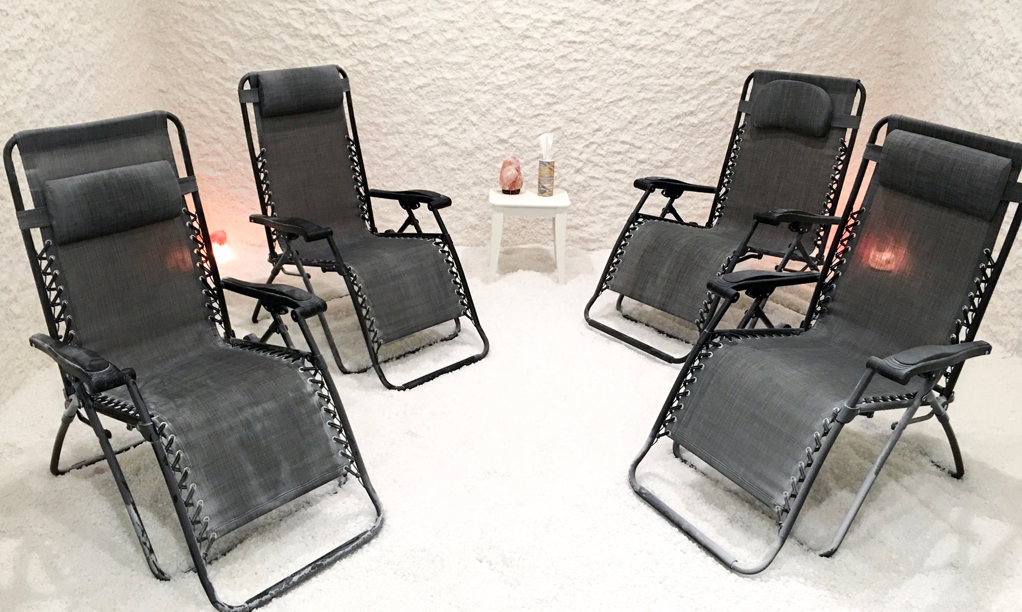 Relaxing Salt Cave Sessions with Zero-Gravity Recliners and Calming Music