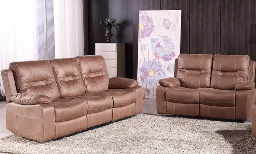 Image 1: Three and Two-Seater Sofa Set