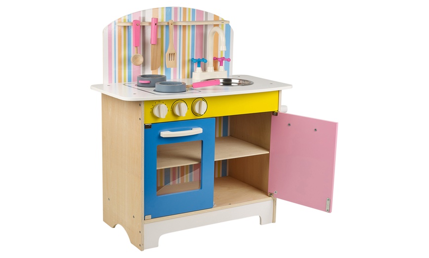 Image 11: Kids' Wooden Play Set