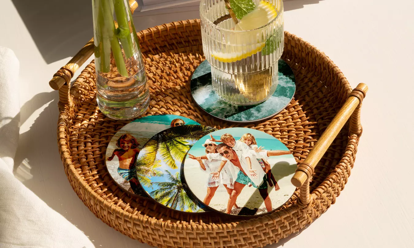 1, 4, 6, 8, 10, 16 ou 20 dessous de verre personnalisable sur le site Hello Déco jusqu'à 83% de réduction - Primary Image