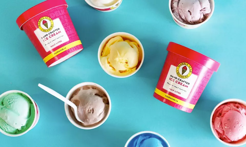 Two Litres of Ice Cream or Small or Large Ice Cream Cake at Marble Slab Creamery Regina (Up to 20% Off) - Second Medium