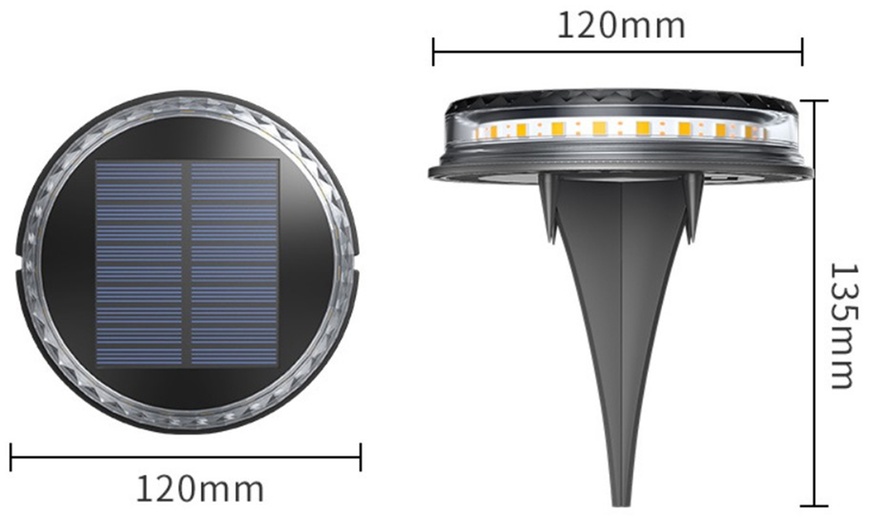 Image 12: Solar Round Garden Lawn Lights