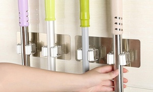 Wall-Mounted Double Mop Holder