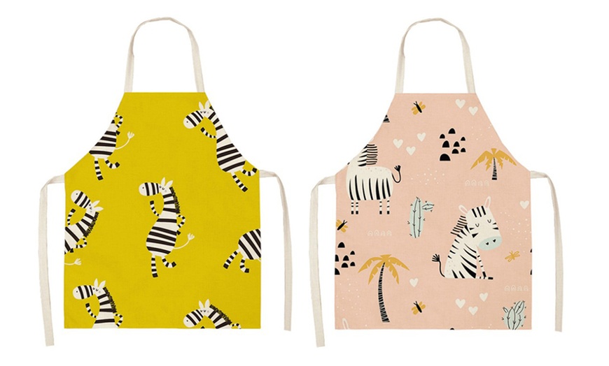 Image 7: Zebra Print Kids Apron