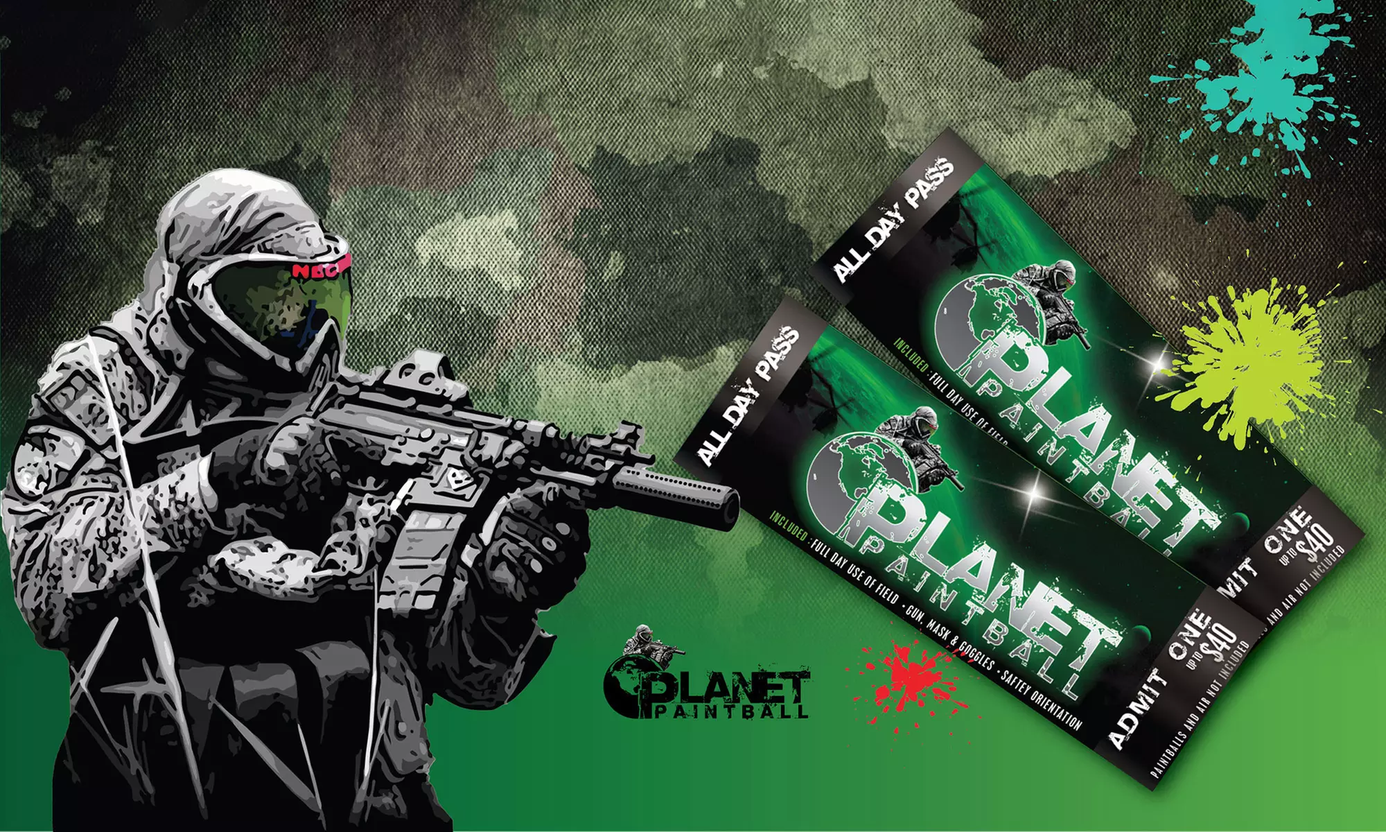 Gear Up for Action: Open Play Pass with Gun and Mask Rental