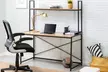 Escritorio de estilo industrial con estante integrado, con envío gratuito - Second Medium