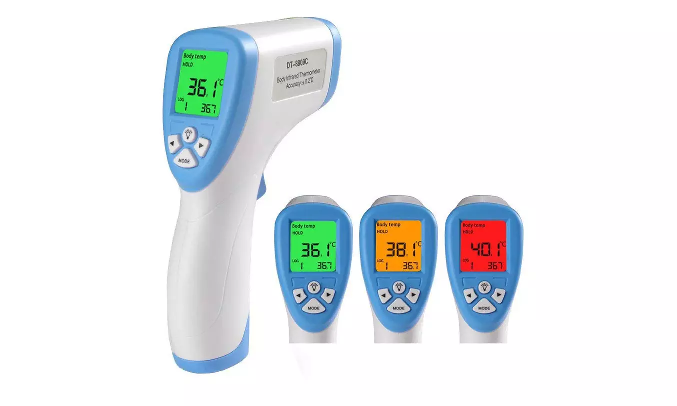 Thermomètre numérique sans contact 3 en 1 pour la chambre, le corps ou les objets - Primary Image