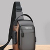 Image 1: Anti-theft Chest Shoulder Crossbody Sling Bag with USB Port