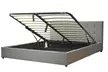 Lit coffre "Tokyo" en tissu avec grand espace de rangement, matelas en option, Sampur, livraison offerte - Second Medium