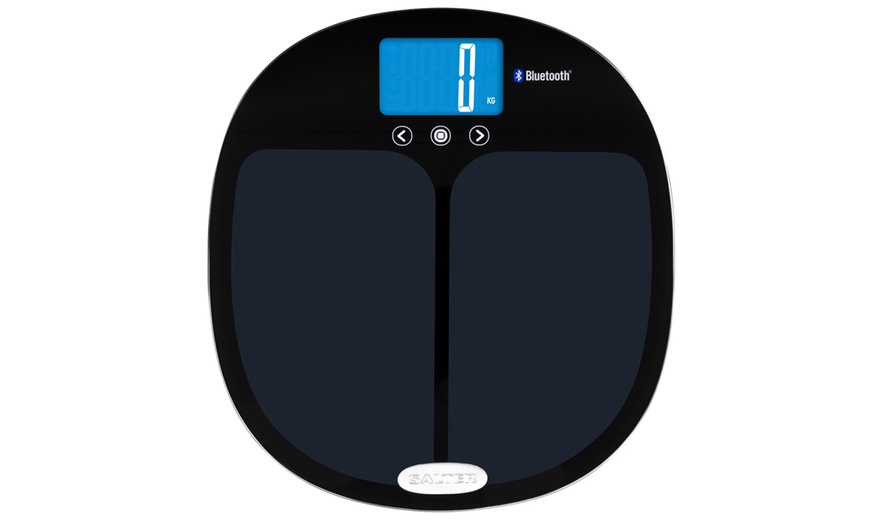 Image 1: Salter Curve Bluetooth Smart Analyser Bathroom Scale