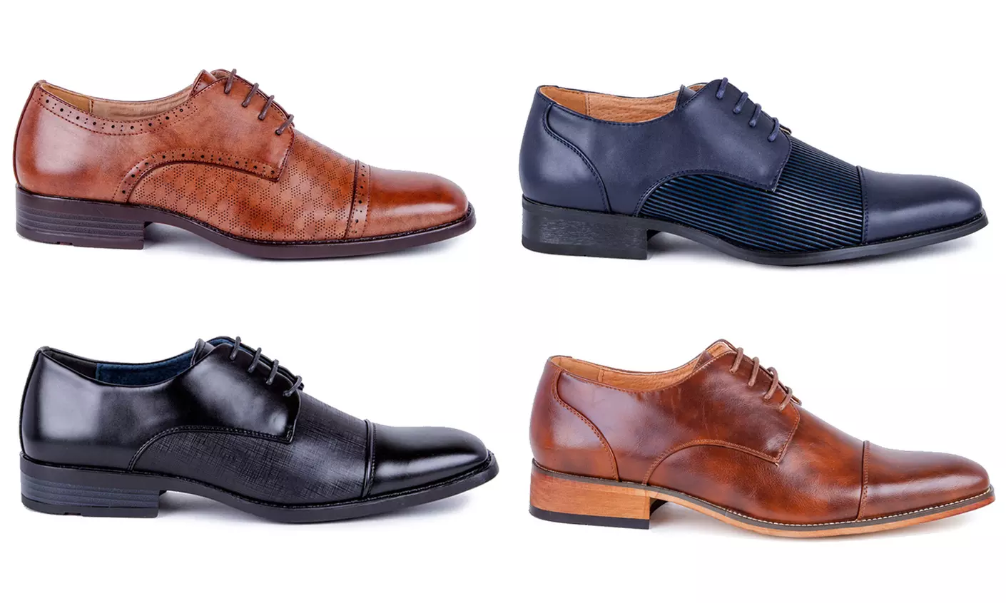 Signature Men's Cap-Toe Derby Dress Shoes - Primary Image
