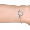 Image 10: Pulsera con corazón de cristales
