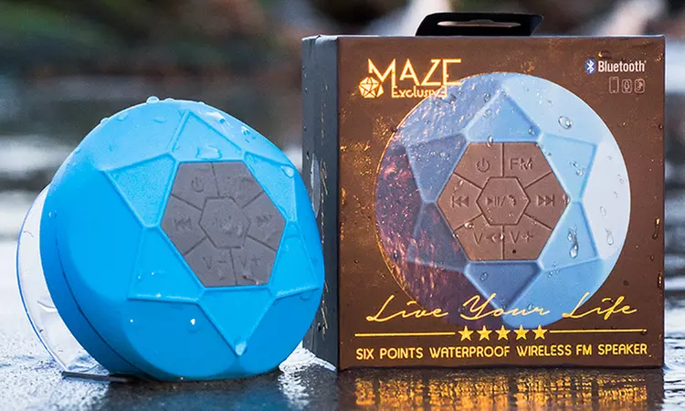 Waterproof Floating Bluetooth Shower Speaker with FM Radio and Mic - Primary Image