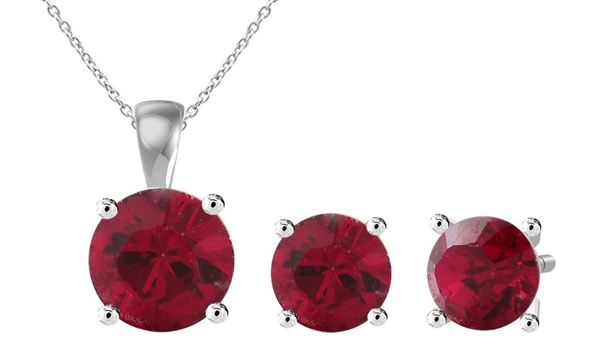 Image 8: Birthstone Set with Austrian Crystals