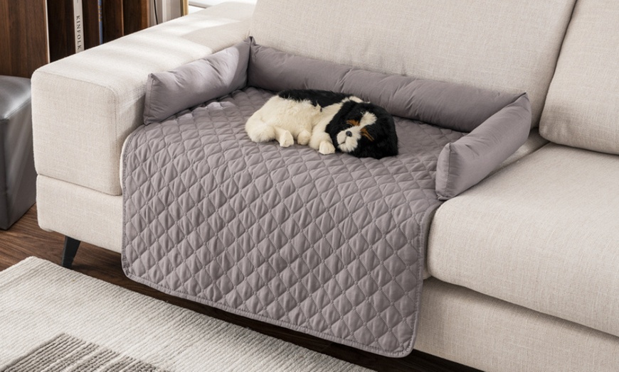 Image 2: Water-Resistant Pet Bed Sofa Seat Cover Protector