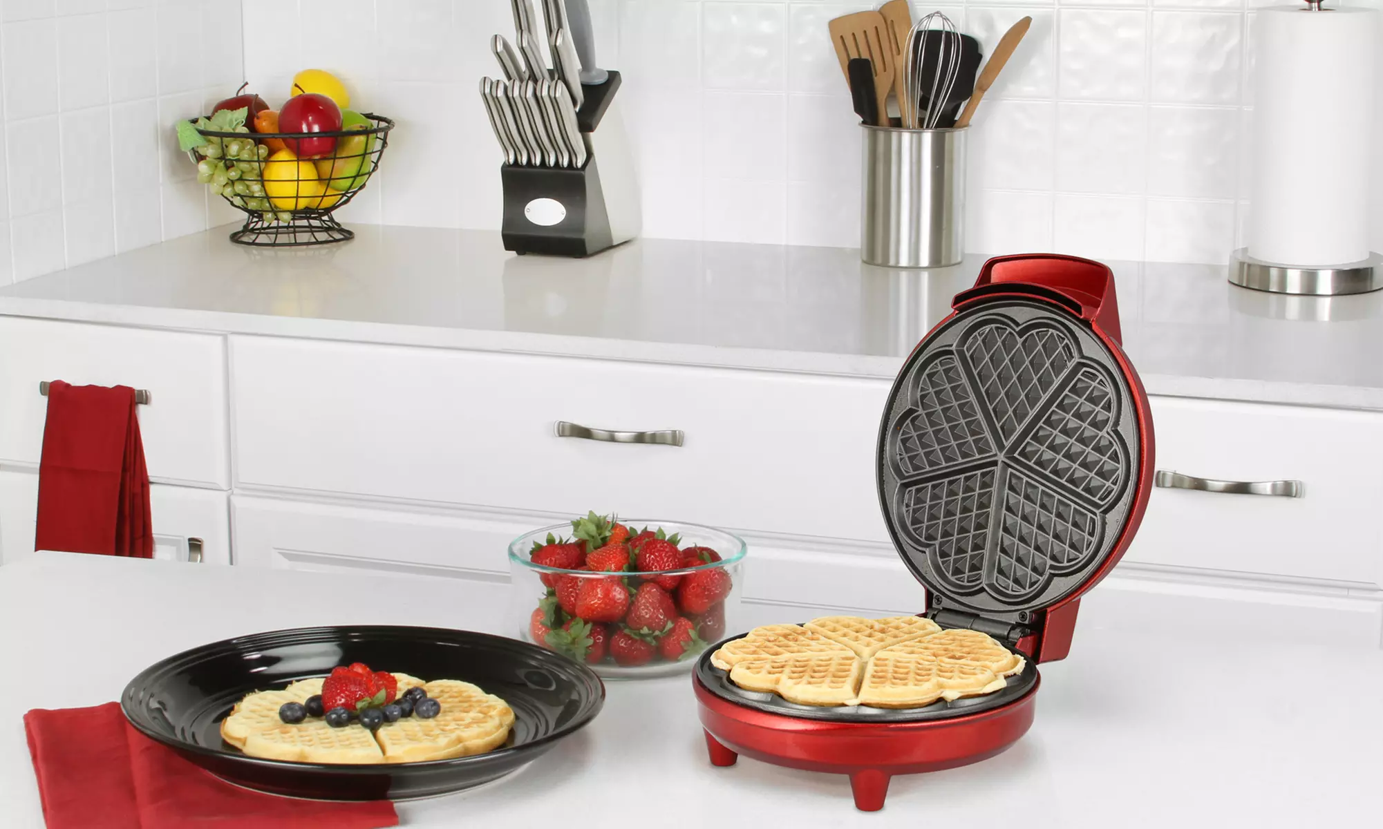 Kalorik Metallic Heart-Shape Waffle Maker - Primary Image