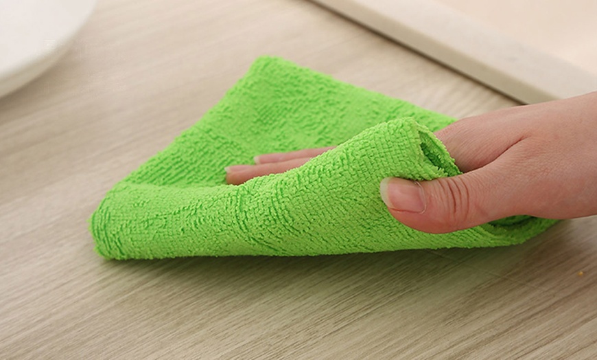 Image 3: 10 Piece Microfiber Cleaning Cloth Set