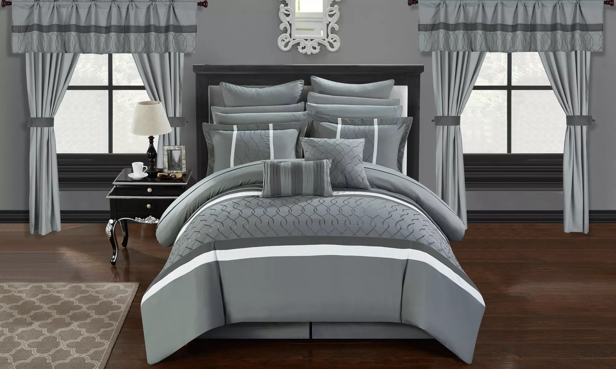 Chic Home Topaz Complete Bedroom-in-a-Bag Comforter Set (24-Piece) - Primary Image