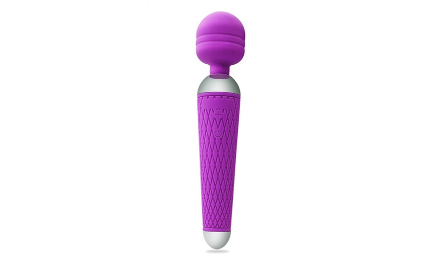 Image 6: Multi Speed USB Rechargable Personal Neck Full Body Wand Vibrator Massager