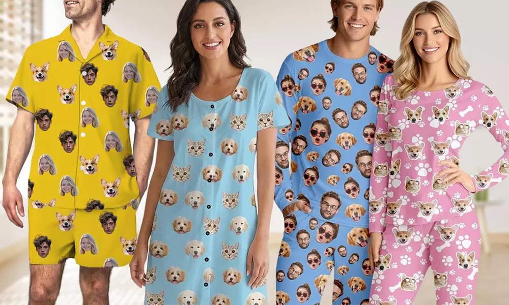 Custom Photo Pajama Set from Justyling — Full or Half Set