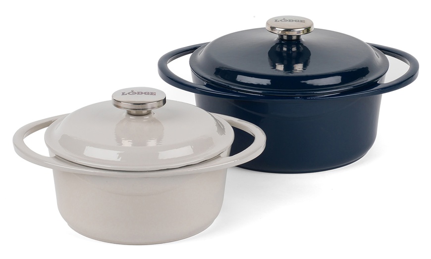 Image 33: Lodge Cast Iron Casserole Dishes