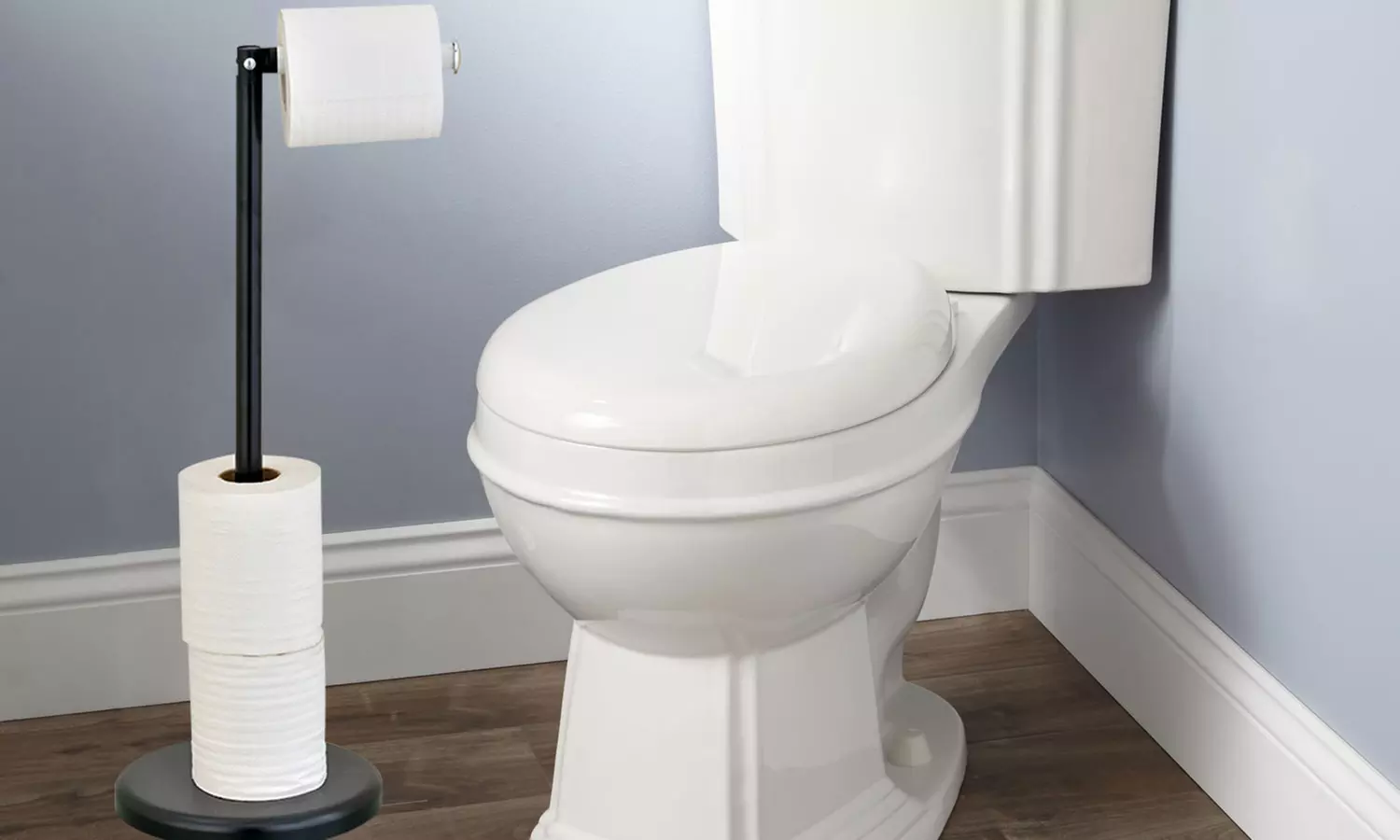 Two-in-One Freestanding Toilet Roll Holder - Primary Image