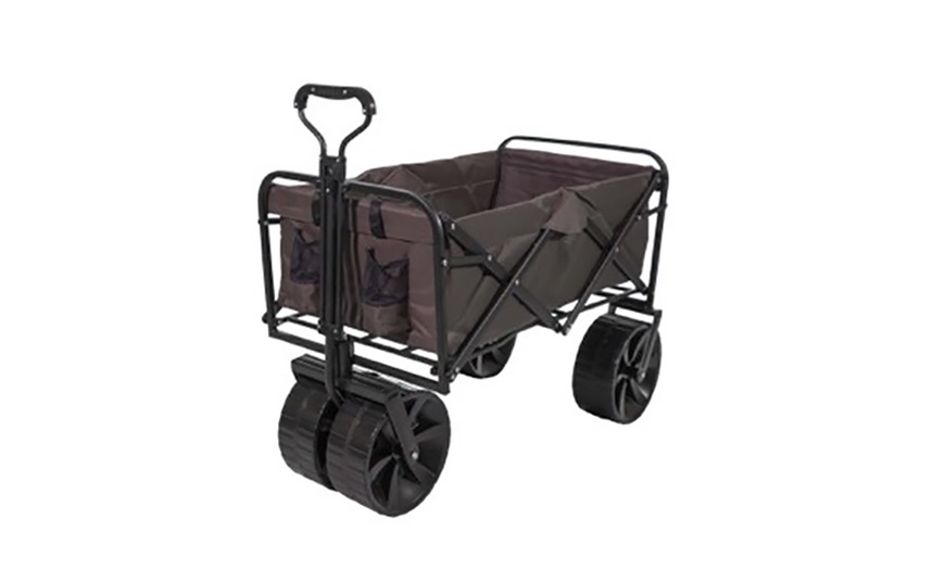 Image 10: All Terrain folding beach wagon with big wheels