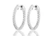 1.00 CTTW Round Diamond Hoop Earrings in 10K Gold by Evolv - Second Medium