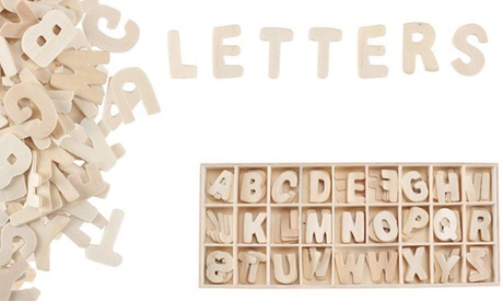 Box lettere Be-Jewels con 130 pezzi in legno