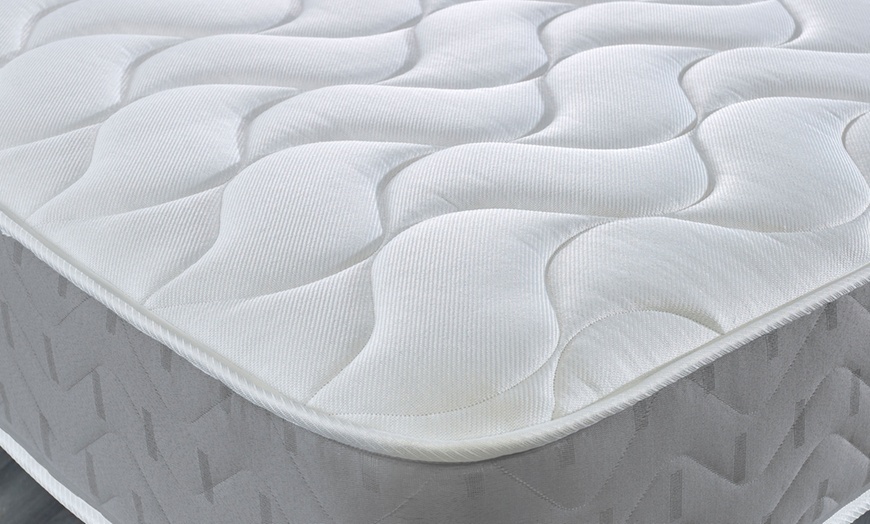 Image 2: Grey Memory Sprung Open Coil Zig-Zag Mattress