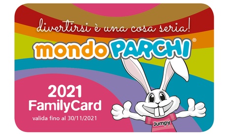 MondoParchi: Family Card 2021 digitale per sconti e ingressi gratuiti nei più grandi parchi d'Italia (sconto 50%)