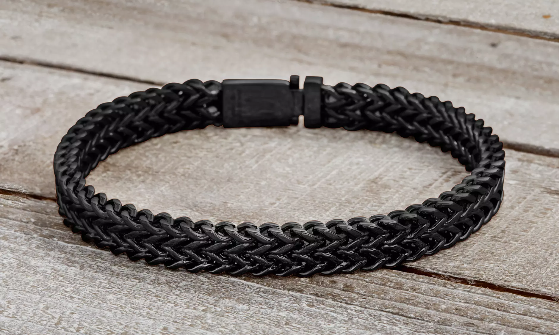 Stainless Steel Double Row Men's Bracelet by Reinforcements - Second Medium