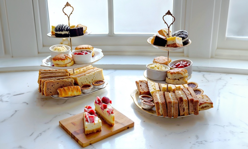 Image 1: Premium Afternoon Tea for 1, 2, or 4 with Optional Prosecco per Person