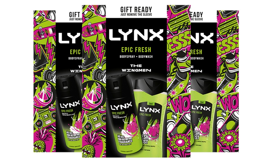 Image 3: Lynx Epic Fresh The Wingmen Body Spray and Wash Duo Gift Set for Him