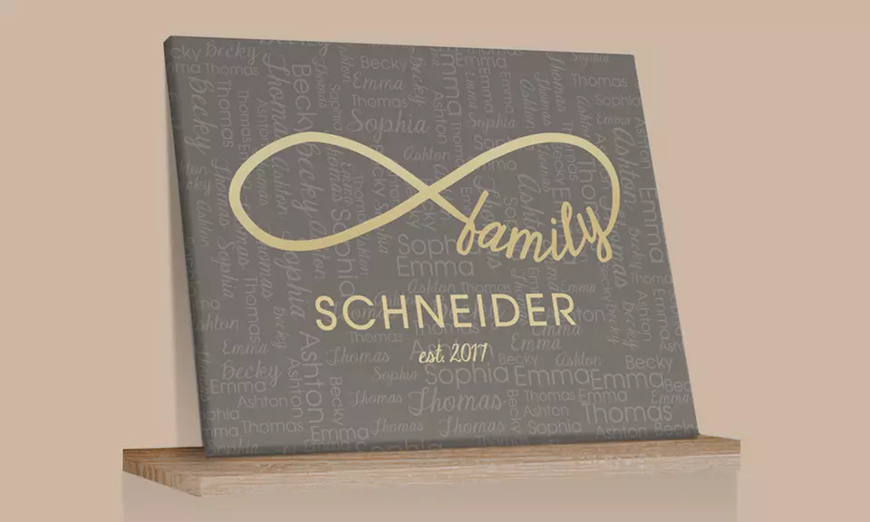 Personalized Infinity Wall Canvases from GiftsForYouNow.com (Up to 48% Off) - Primary Image