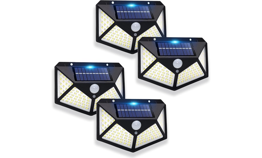 Image 3: Upto Six Motion Sensor 100 or 112 LED Bright White Solar Light