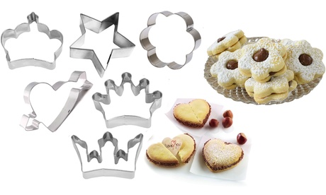 Set di 12 coppapasta a forma di corona, cuore, fiore e stella