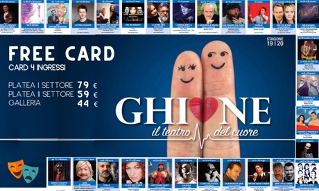 Abbonamento per 4 spettacoli per la stagione 2019/2020 al Teatro Ghione di Roma (sconto fino a 52%)