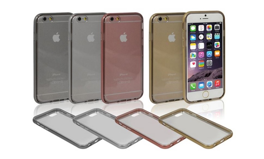 Image 1: Metal-Effect Case for iPhone