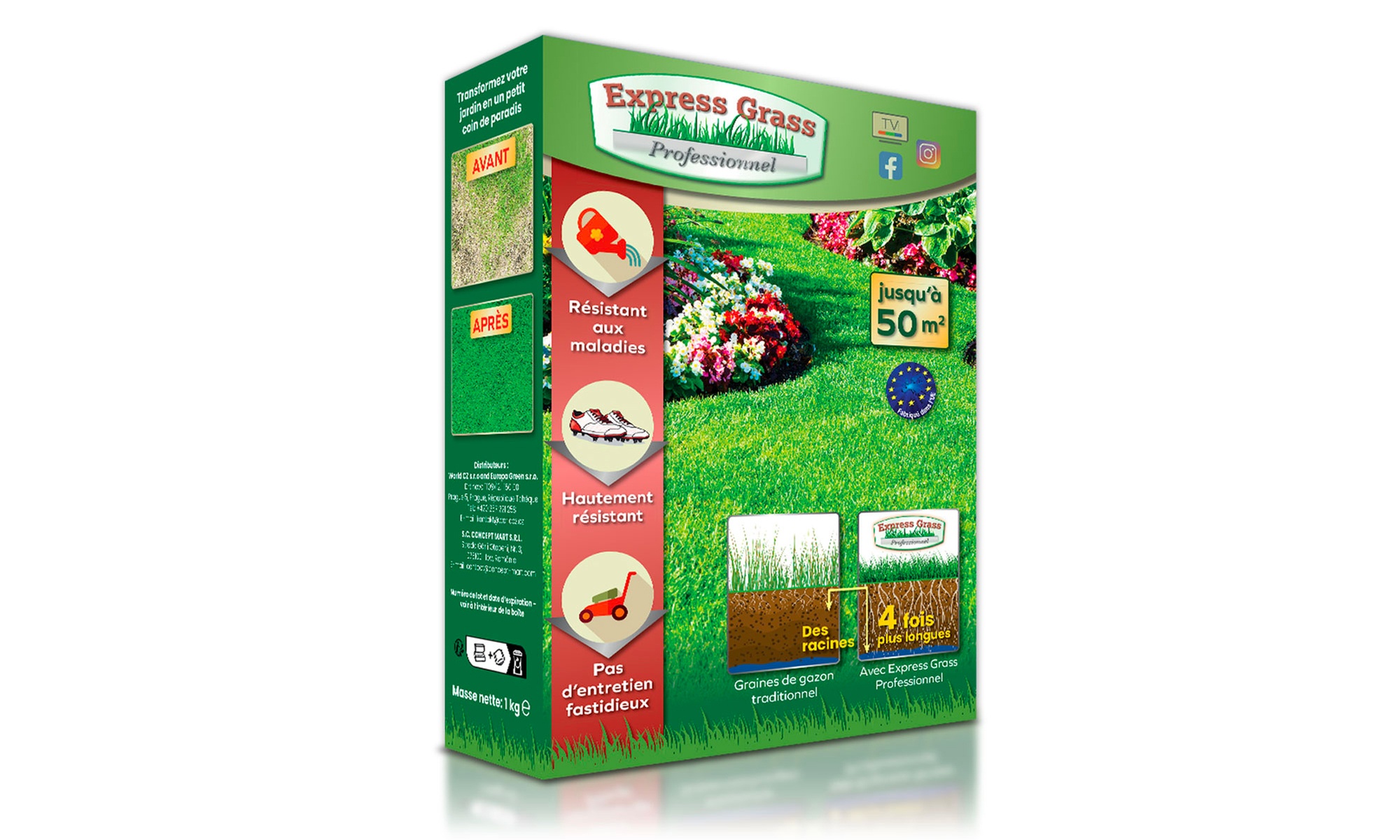 Bis zu 12 Packungen Express Grass Rasensamen