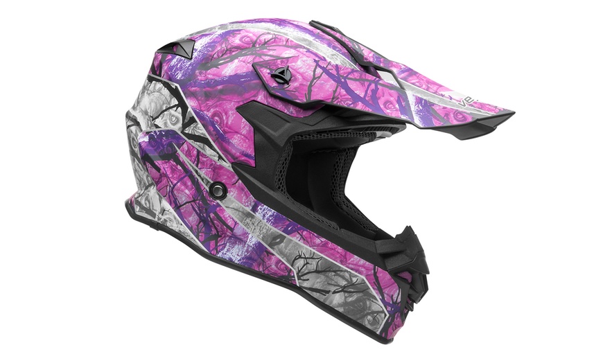 pink camo atv helmet