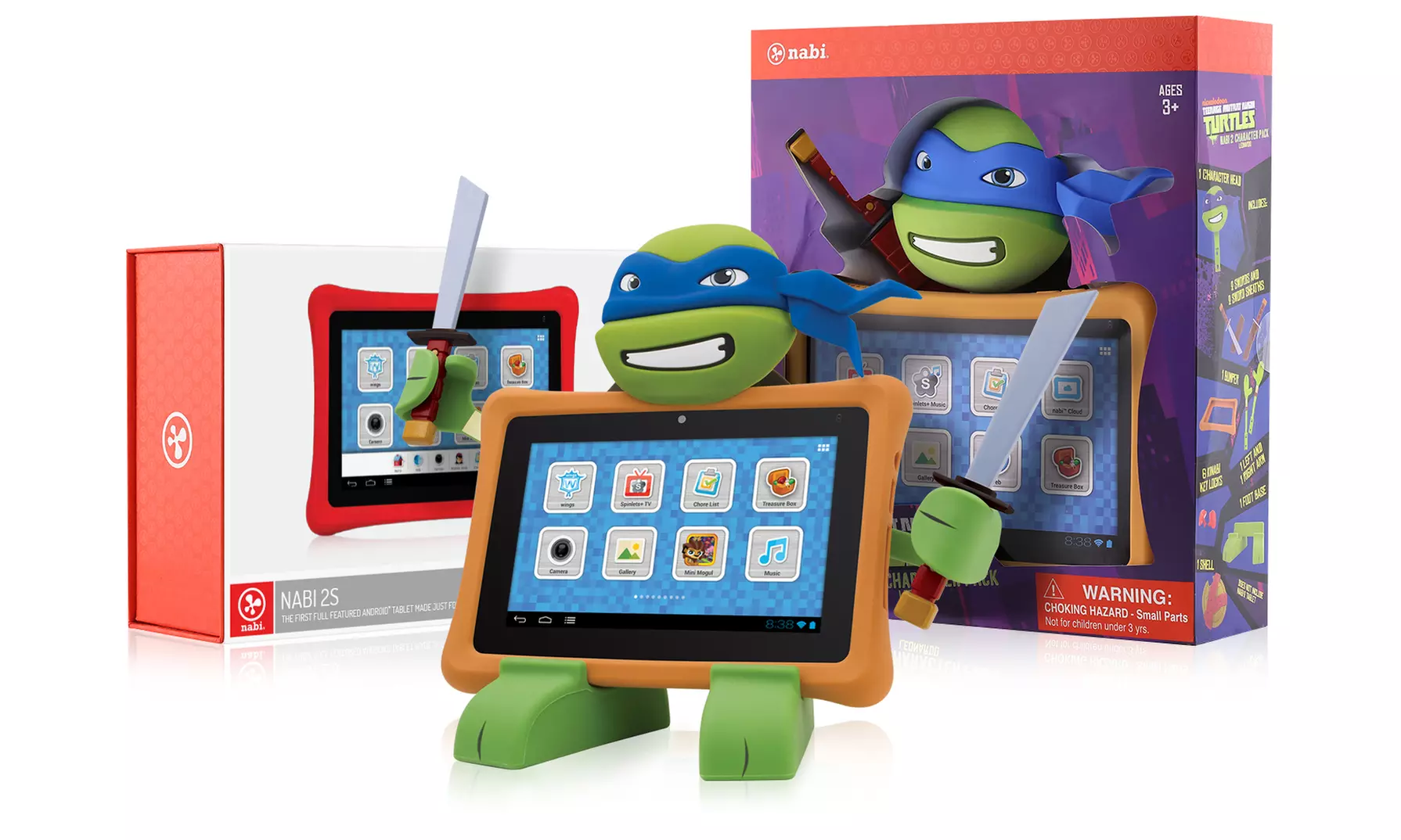 nabi 2S 7" 16GB Tablet and Teenage Mutant Ninja Turtle Character Pack - Primary Image