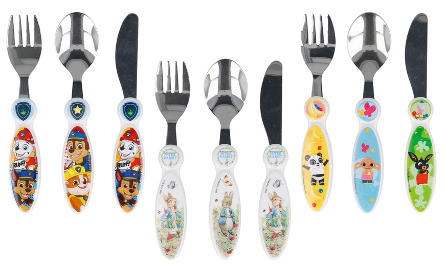 Image 1: Children's 3-Piece Cutlery Set