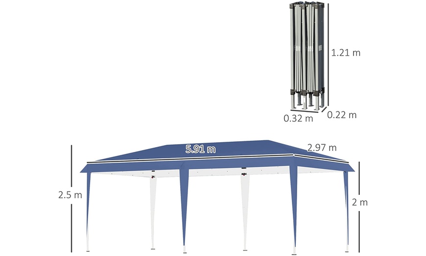 Image 19: Outsunny Portable Pop-Up Gazebo